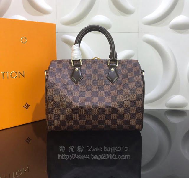 LV女包 N41368 路易威登Speedy 25手袋 LV女手提包 LV女手腕包 LV單肩斜挎包  ydh3024